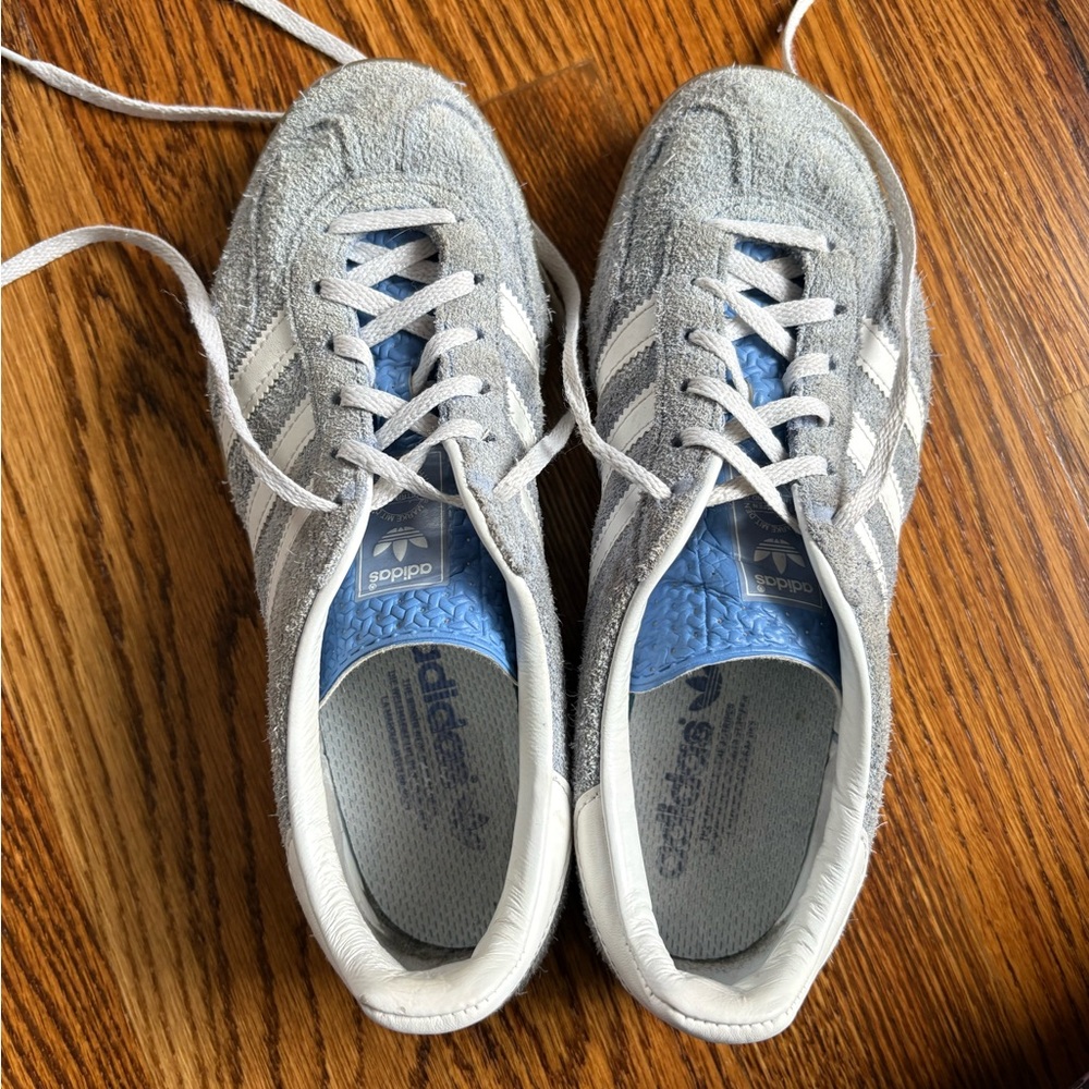 adidas used blue gazelles